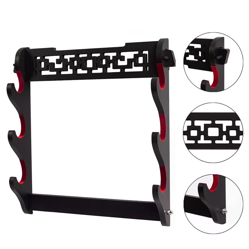 FOXSMZZ Sword Holder Wall Mount Samurai Sword Stand Display Katana