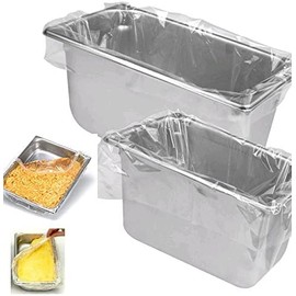 Steam Table Pan Disposable Liners, Suitable for 1/2 -Size Steam Table Pan, Size 24" x 17", Clear, 250 Liners Per Roll Per Case with Plastic Ties, Two Cases, 500 Liners and Ties, Per Order