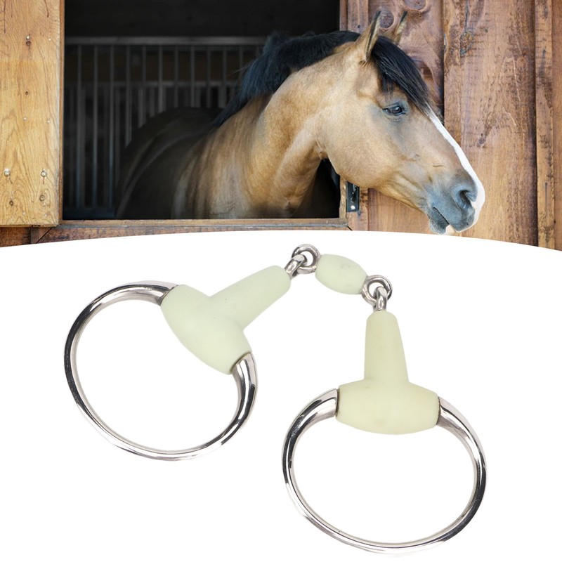 Stainless Steel Horse Bit Apple Flavor Rubber Wrapped Horse Mouth