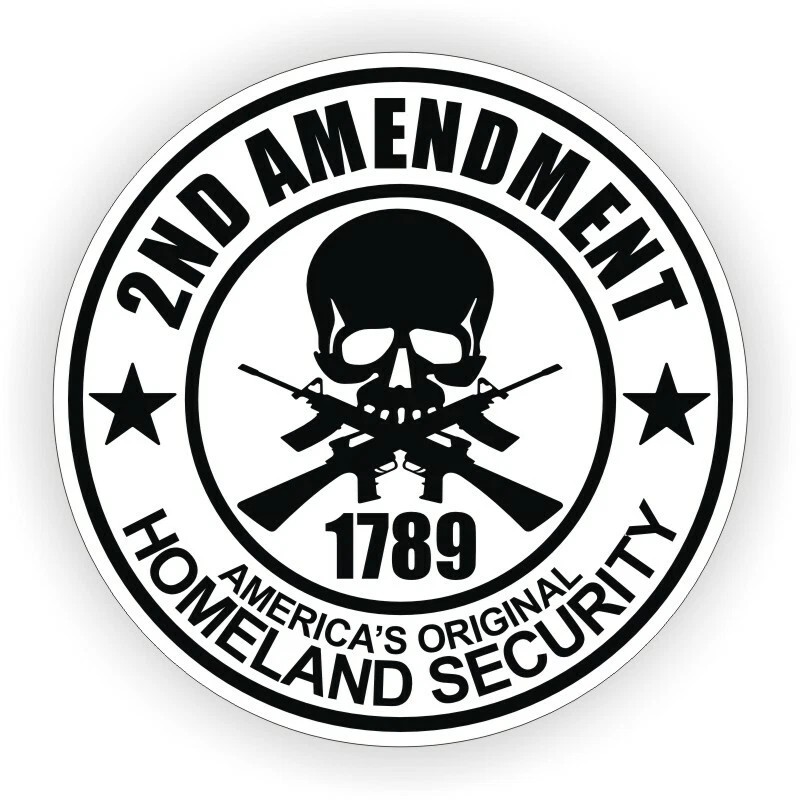 Unbranded/Generic 3pcs 2nd Amendment Hard Hat Stickers Motorcycle Helmet Decals