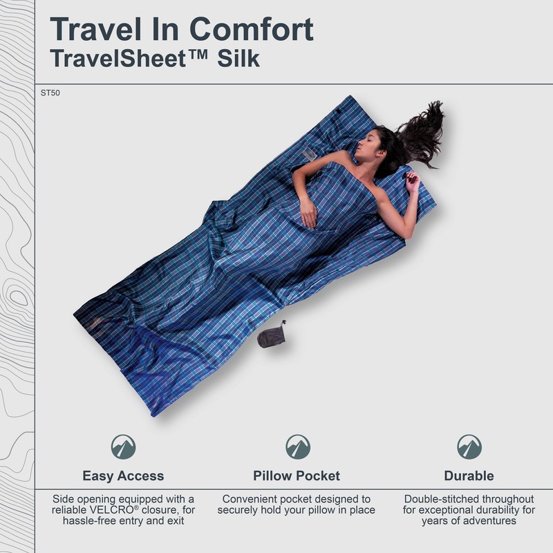 Cocoon Silk Sleeping Bag Travel Sheet - Silk - Print
