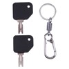 ZTUOAUMA 2X Forklift Keys #166 186304 1430 with Plastic Handle