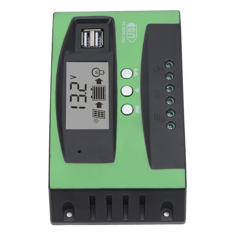 Solar Charge Controller with Dual USB Port 12V 24V MPPT