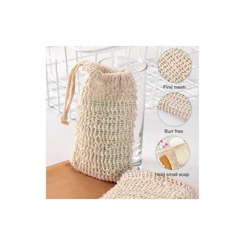 20 Piezas Bolsa De Sisal Exfoliante Para Jabón Baño Ducha
