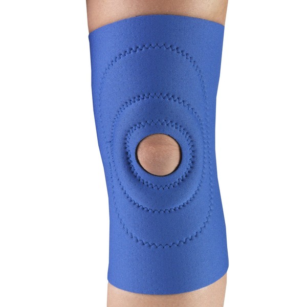 OTC Knee Support, Encircling Stabilizer Pad, Neoprene, Blue, Medium