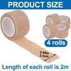 CTEAKOP 4 Rolls Self Adhesive Bandage Wrap, Toe Finger Tape,