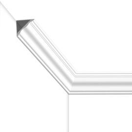 STICKGOO Ceiling Crown Molding Trim 10-Pack, High Impact Polystyrene Decorative Ceiling Molding Bars, 40 Ft in Total Length -Installed with Glue, White (Adhesive not Included)