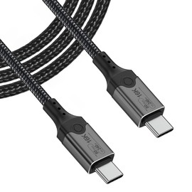 Thunderbolt 5 Cable 80Gbps, PD 240W USB C 5 Cable Support 16K/8K@60Hz Video Display Compatible with Thunderbolt 4/USB4 MacBooks,Hub,Dock,M3,eGPU,Laptops,Monitor (2 Meter)