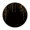 Leyiyi 7.5x7.5ft Black Gold Round Backdrop Cover (Not Glitter) Gold
