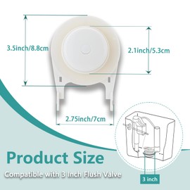 3 Inch Toilet Flapper Replacement Kit Compatible with American Standard 738920-0070A, Toilet Repair Kit 1 Pack White
