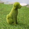 Dog Figurine, Artificial Grass Gardening Object, Garden, 6.3 inches (16
