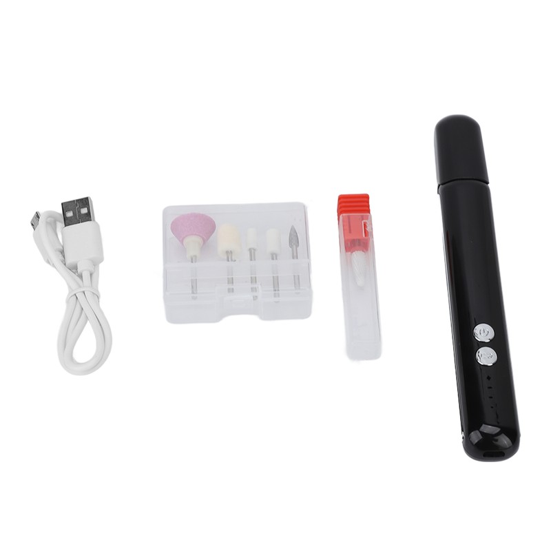 Nail Drill Machine USB Charging 3 Speeds Portable Electric Nail