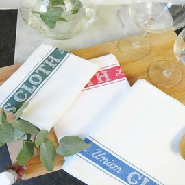 Samuel Lamont Linen Union Glass Cloth Red,74.00 x 49.00 cms