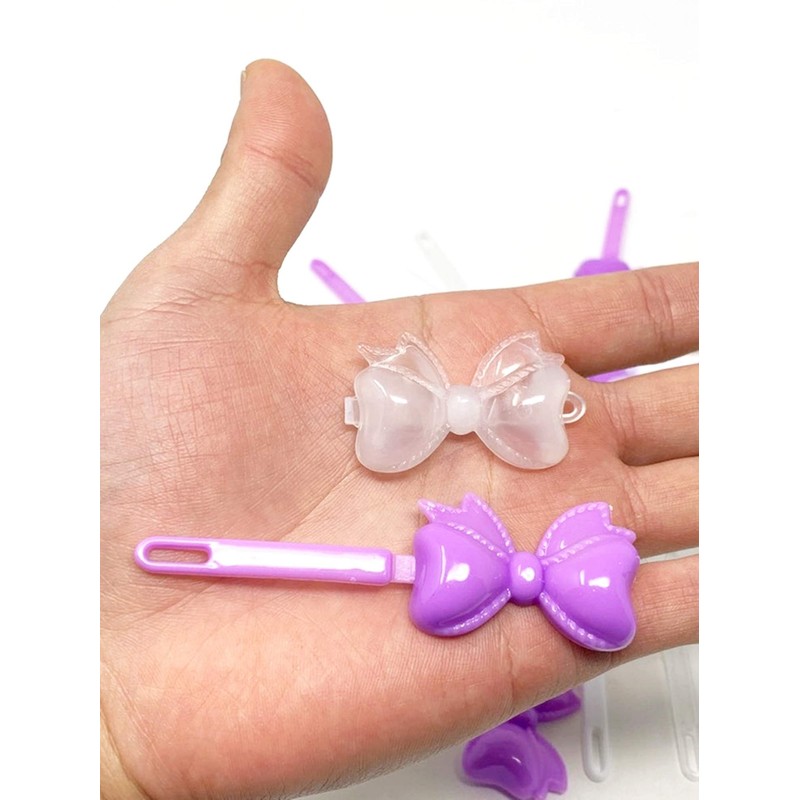 Tara Girls Self Hinge Plastic Bow Hair Barrettes Selection Pack