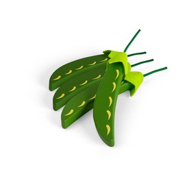 Bigjigs Toys Play Food Peas In A Pod - 4 Piece Wooden Vegetables Grocery Toy, Pretend Cooking Sets & Kitchen Accessories For Children, Made From Eco Friendly Wood, Age 18+ Months Old