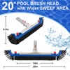POOLAZA Deluxe Swimming Pool Cleaning Kit Including 20'' Pool Brush