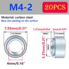 Qrity Pack of 20 Nuts, M4-2 mm Self-Locking Nuts, Pressure
