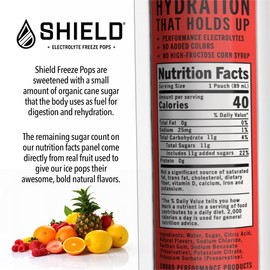 SWORD PERFORMANCE Shield® Electrolyte Healthy Freeze Pops (3fl.oz) Variety of Natural Flavors from Real Fruit, Clear No Dyes No Artificial Sweeteners, Great Tasting Electrolyte Hydration (144 Count)