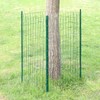 FOREHOGAR Green PVC Coated Welded Wire Fence 24 Inch x