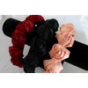Rose Satin & Velvet Headband (Grey, 1 inch)