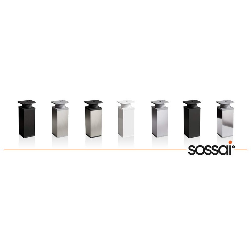 sossai® Designer furniture feet MFV1, height adjustable, square profile: 40