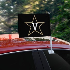 Vanderbilt University Logo Car Truck Flag with Window Clip On Pole Holder