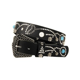 TOPACC Western Belts for Women Cute Turquoise Cowgirl Cowboy Studded Country Belt for Jeans Pants Girls Fashion