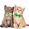 Sucrain 2 Pack St. Patrick's Day Cat Collar with Bow