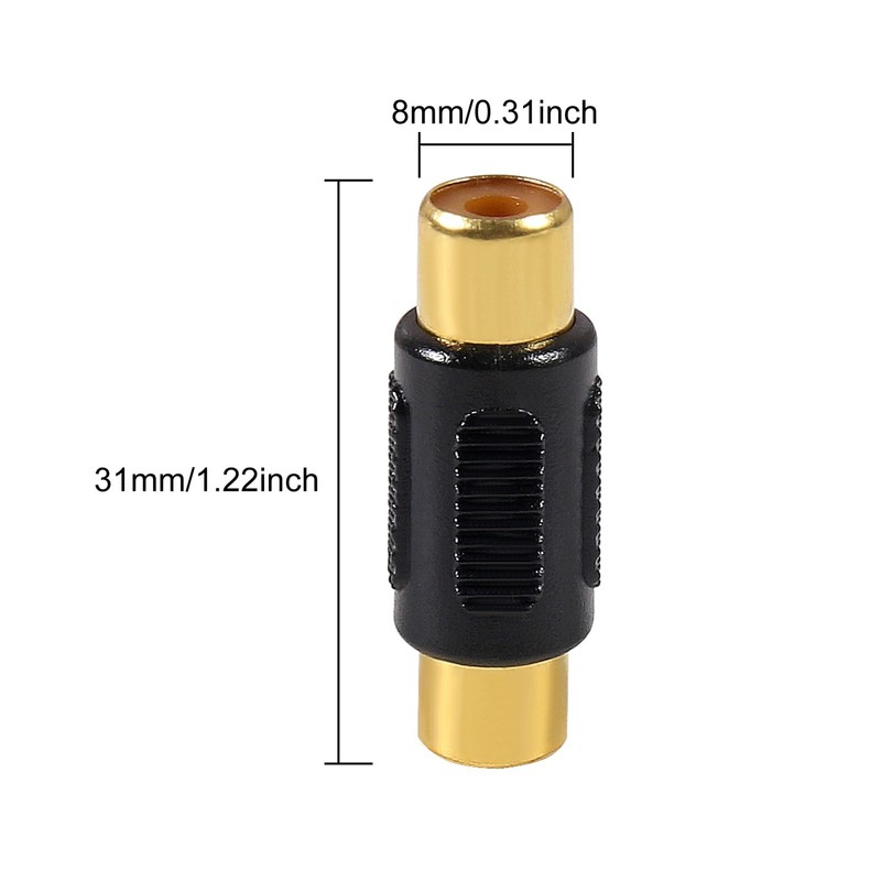 AEDIKO 20pcs RCA Female Coupler RCA Female to Female Audio