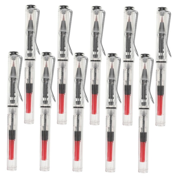 Operitacx 10pcs Refillable Fountain Brush Pen Soft Tip Calligraphy Pens