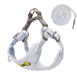 No Pull Dog Harness with Leash Pet Soft Vest Harness and Leash Set Dog Cat No Choke Escape Proof Harness Reflective Step in Harness for Small Medium Dogs Cats (Large, Baby Blue)