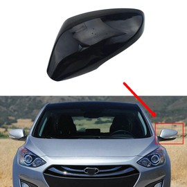 Left Driver Side Car Front Mirror Cover Cap Compatible with Hyundai Elantra 2011 2012 2013 2014 2015 2016 Black 876163X000