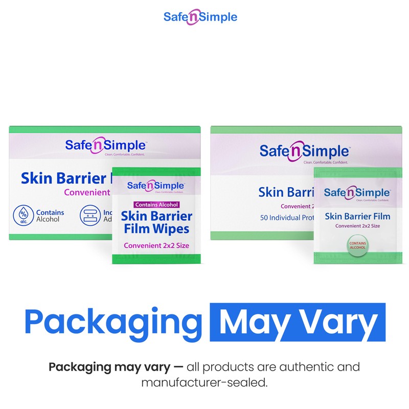 Safe n' Simple Skin Barrier Wipe with Alcohol - 50