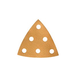 Mirka Gold Sanding Triangle Universal Sandpaper 93 x 93 x 93 mm / 6-Hole/Grain P40, Pack of 50, for Sanding Plaster, Spatula, Chipboard, Wood, Varnish