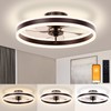 VOLISUN Low Profile Ceiling Fans with Lights and Remote, 19.7in