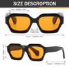 TIGA VINTA Polarized Retro Hexagon Sunglasses Men Women Trendy Oversized