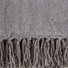 DII Chenille Throw Collection Solid Fringed, 50x60, Gray