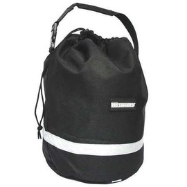 14-3/4" Unlined Bag, Drawstring Closure, 1 Pocket, Black