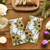 Horaldaily 100 Spring Disposable Paper Decorative Guest Napkins, Sunflower lavender