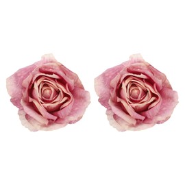 PATIKIL Rose Flower Curtain Tiebacks, 2 Pcs Artificial Floral Curtain Tie Clips, Modern Curtain Holder Buckles, Window Drapery Decorative Clips for Home, Room, Office, Gradient Purple