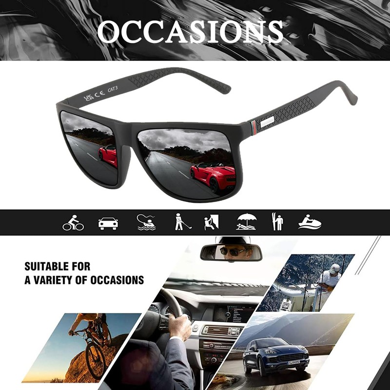 Perfectmiaoxuan Polarized sunglasses for men/women; light frame; HD pilot lenses;