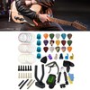 66Pcs Guitar Accessories Kit Tuner Capo Pick Bracket Repair Tools
