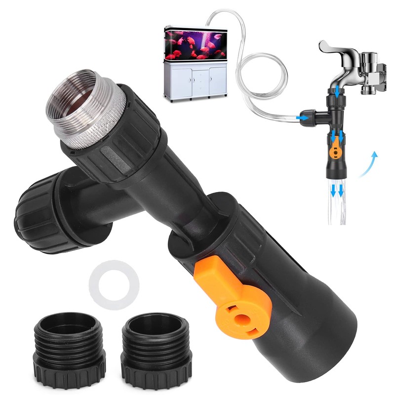 Bucketless Water Changer Aquarium FishWater Changer with 2 Faucet Adapters
