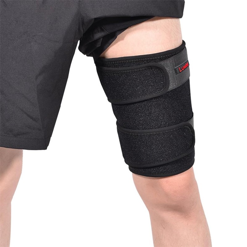 Luwint Youth Small Adult Thigh Hamstring Brace, Adjustable Compression Upper