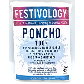 Festivology Biodegradable Rain Poncho