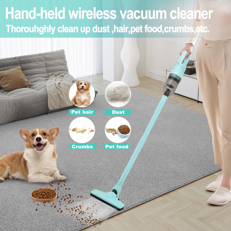 SIPPON 6-in-1 Lightweight Stick Vacuum Cleaner with 100W Powerful Motor,