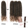 Straight Goddess Faux Locs With Curly Ends Ombre Braiding Locs
