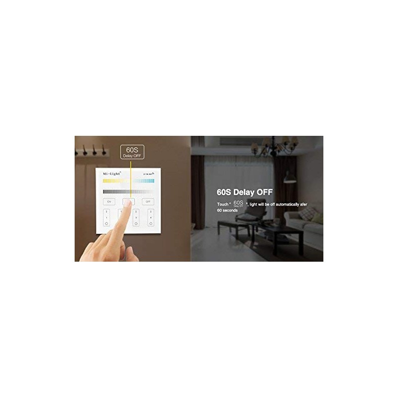 LIGHTEU®, Milight Miboxer DC3V Smart Panel Remote Control 4 Zones