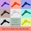 TopTie Karate Taekwondo Belt, Martial Arts Double Wrap Solid Rank