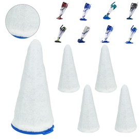 RTPOWER Replacement Vacuum Filter Cotton for Pool Blaster (5 Filter Cotton + 1 Blue Cone)